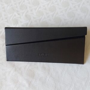 Christian Dior Asymmetrical Sunglasses Case Velvet Lined Black Hard Case Only